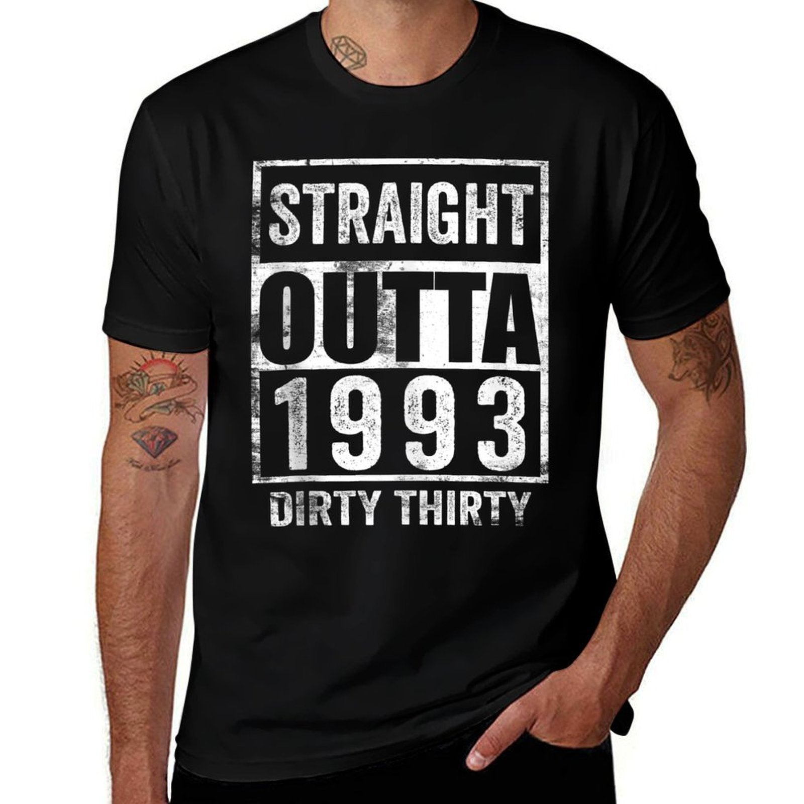 Straight Outta 1993 Dirty Thirty 30 Years 30th Birthday 2023  Polyester Blend T-Shirt