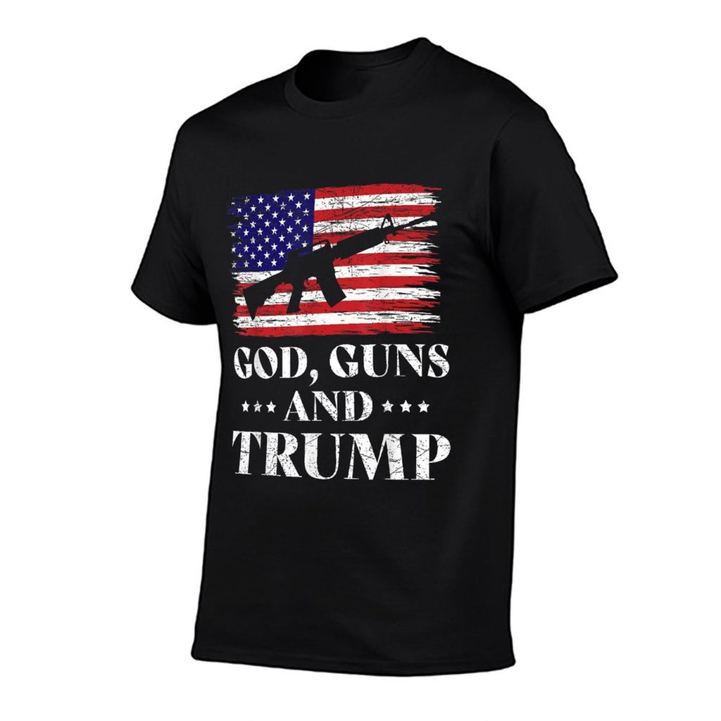 God Guns And Trump, Donald Trump for President 2020  Easy-care T-Shirt