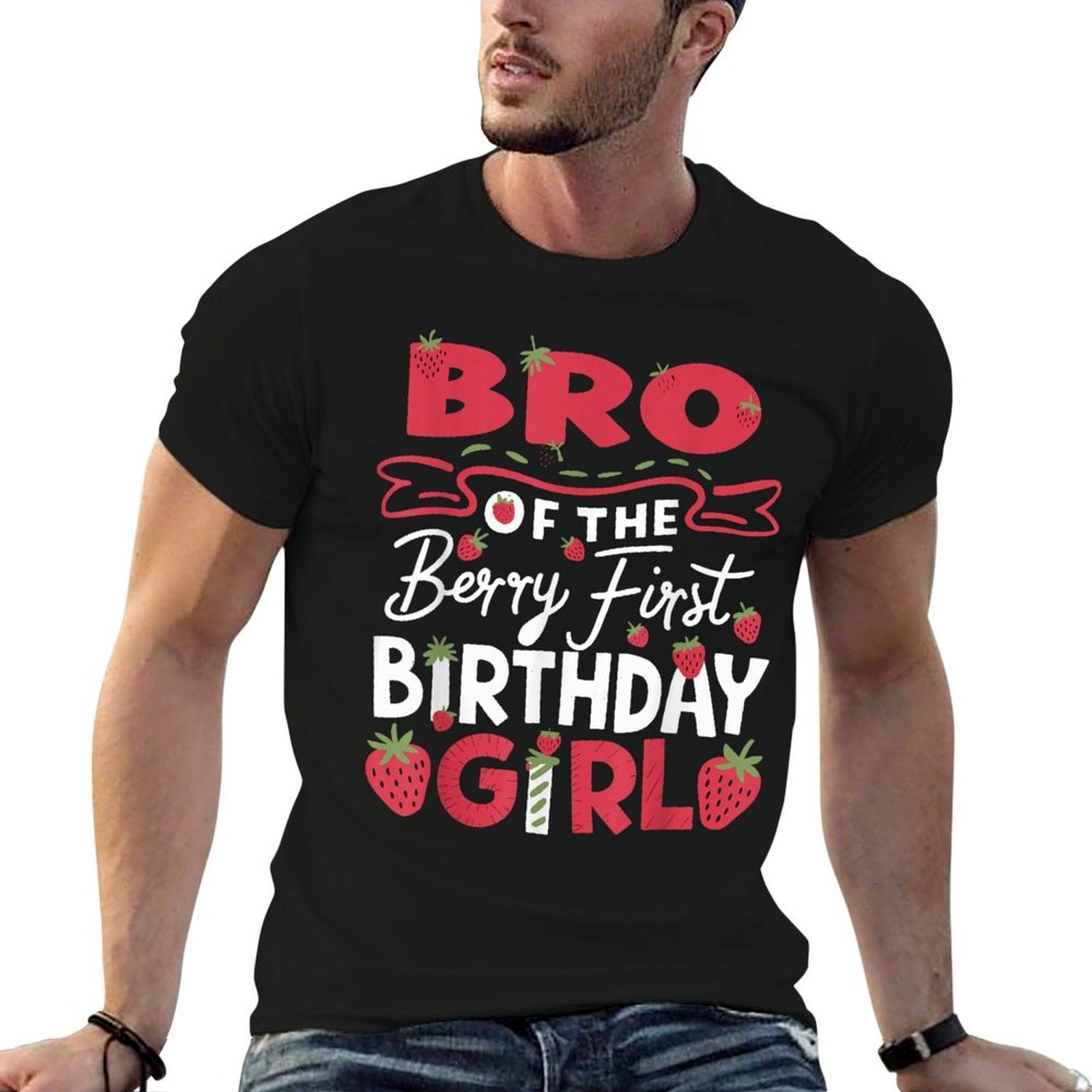 Bro Of The Berry First Birthday Girl Strawberry Brother  Vintage-inspired T-Shirt