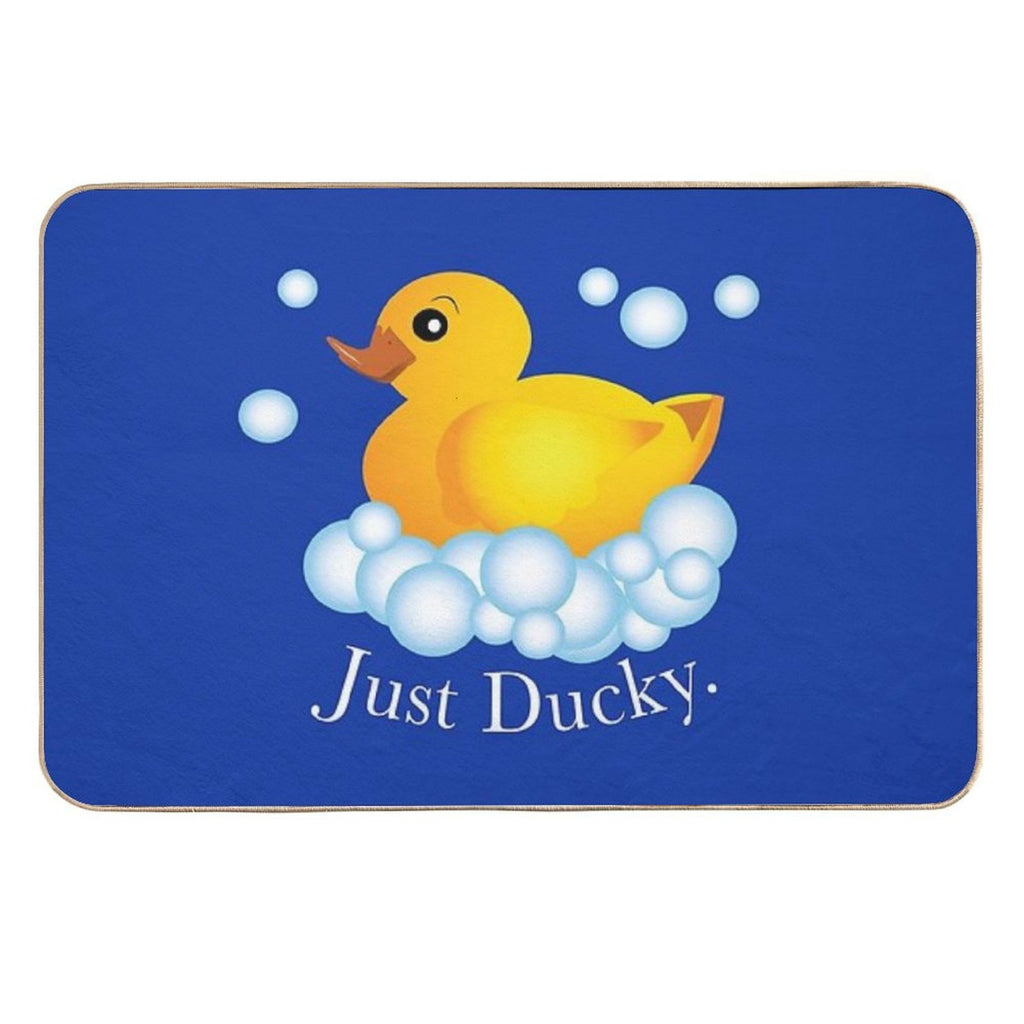 Just Ducky Rubber Duck And Bubbles Design  Easy To Clean Bath Mat
