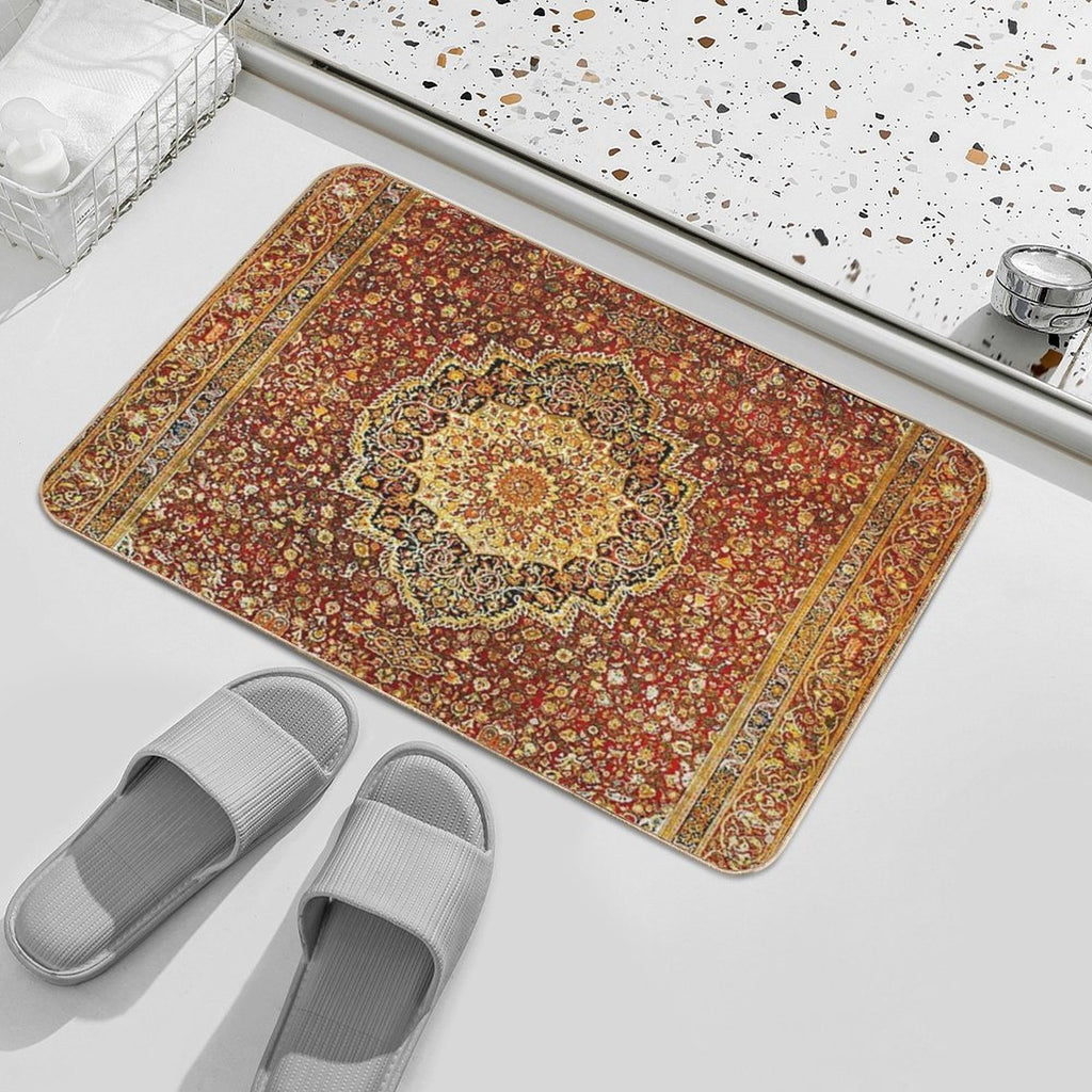 Khorasan Antique Persian Carpet Print  Rapid-Drying Bath Mat