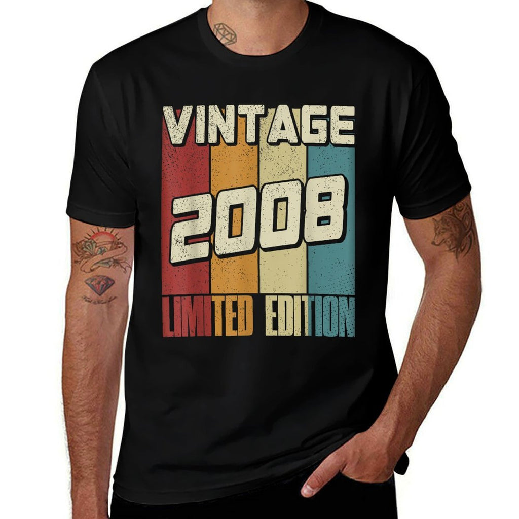 Vintage 2008 Limited Edition Retro 17 Yo Boy 17th Birthday  Moisture-wicking T-Shirt