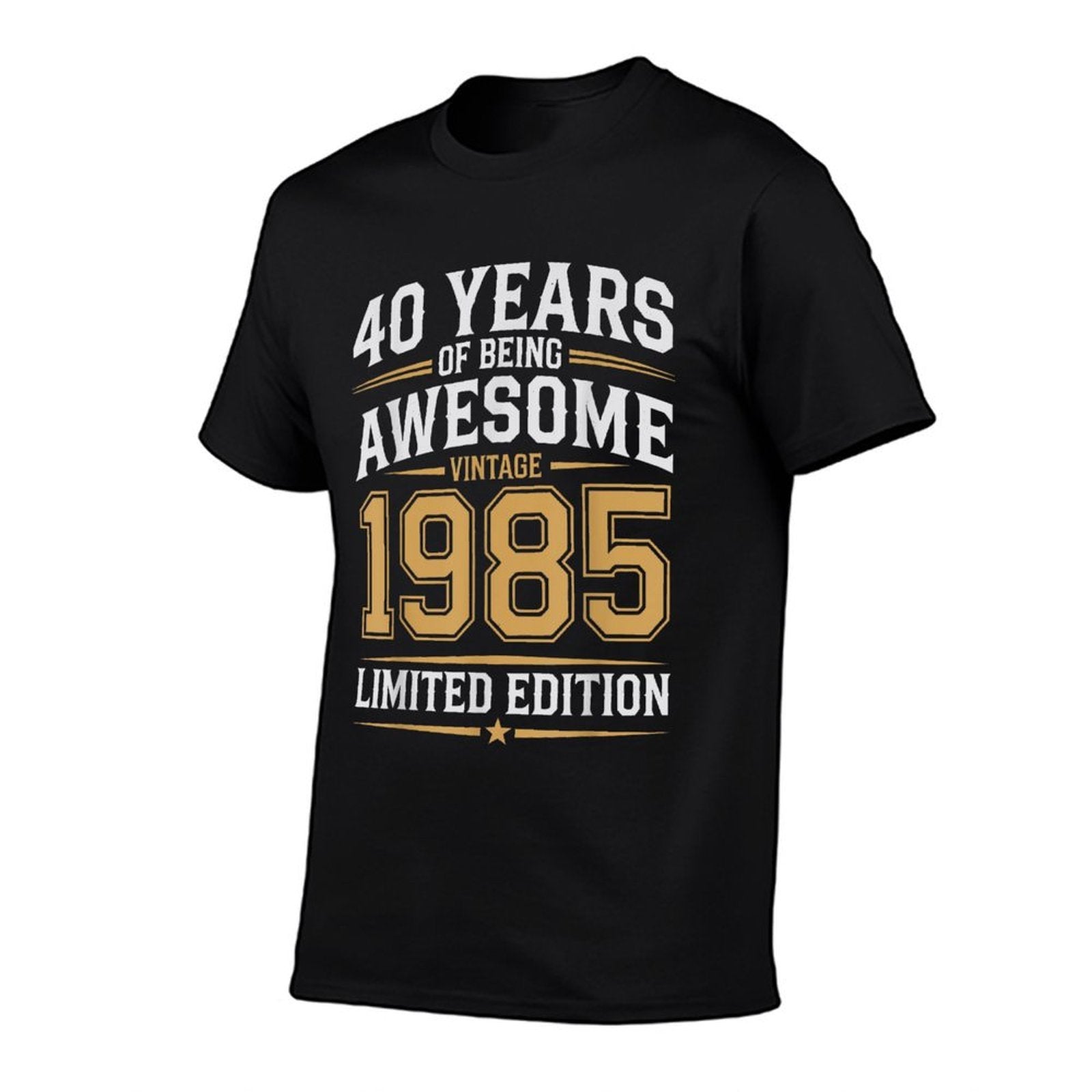 40 Year Birthday Decorations Men Gag 40yr 1985 40th Birthday  Rolled Sleeves T-Shirt