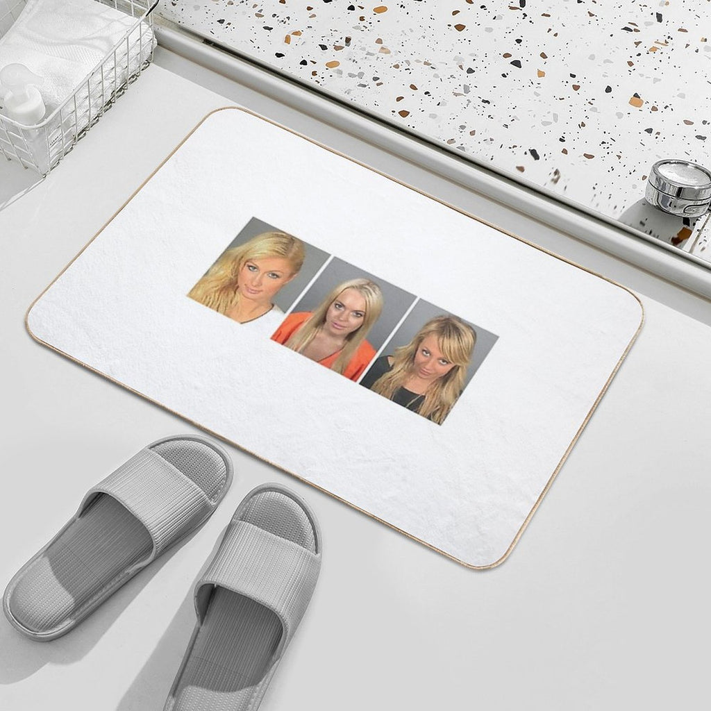 Lindsay, Paris, Nicole Mugshots  Long-Lasting Bath Mat