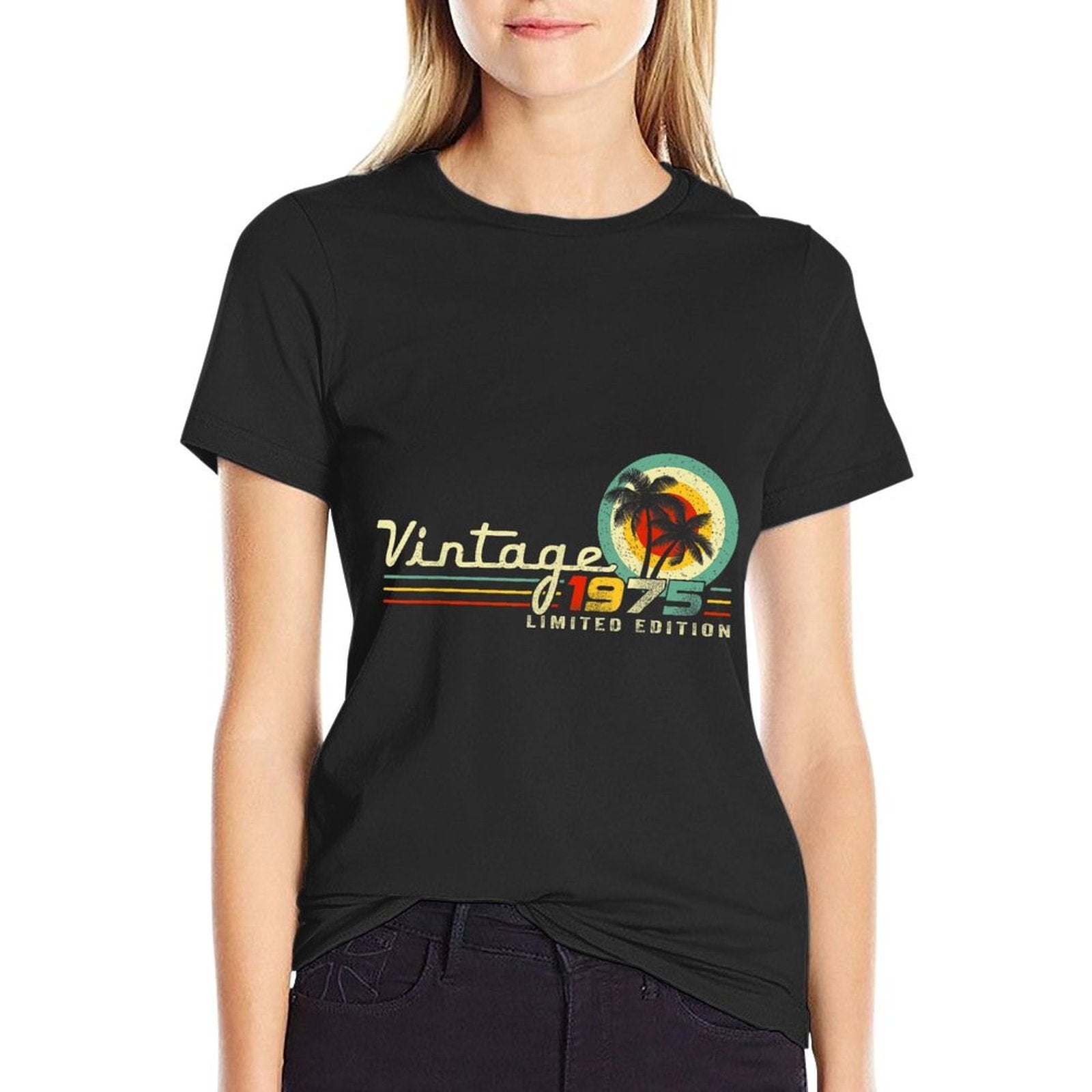 1975 Limited Edition Vintage 50th Birthday  Oversized Silhouette T-Shirt