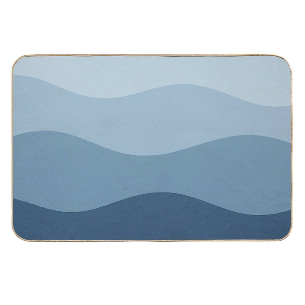 Blue Waves  Repositionable Bath Mat