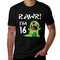 16th Birthday - Sweet 16 Year Old Dinosaur  Vintage-inspired T-Shirt