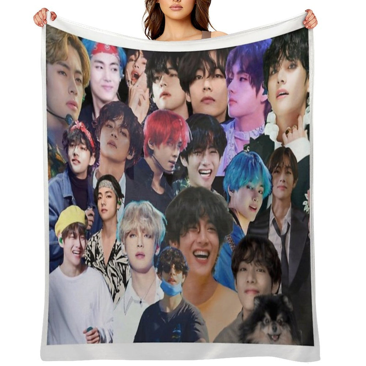 Kim Tae-Hyung (V from BTS) Shrink-resistant Throw Blanket