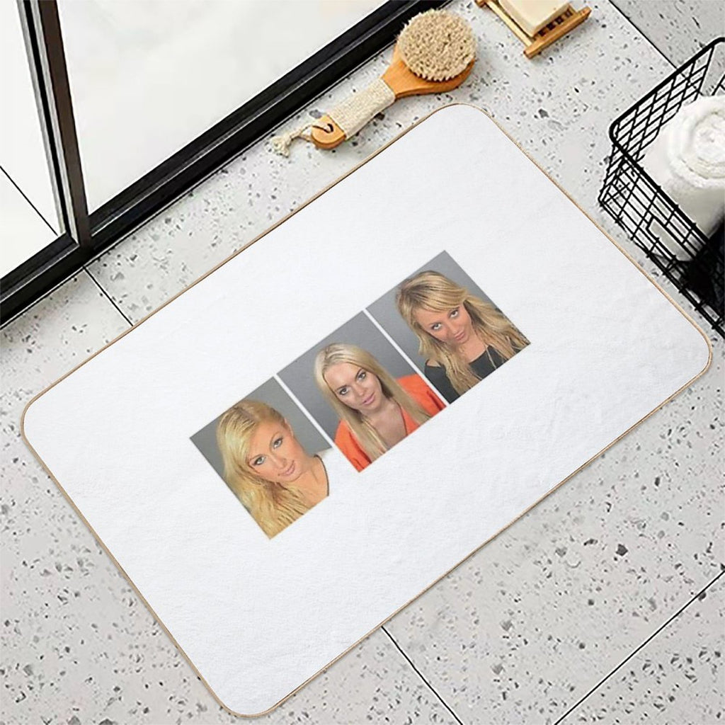 Lindsay, Paris, Nicole Mugshots  Long-Lasting Bath Mat