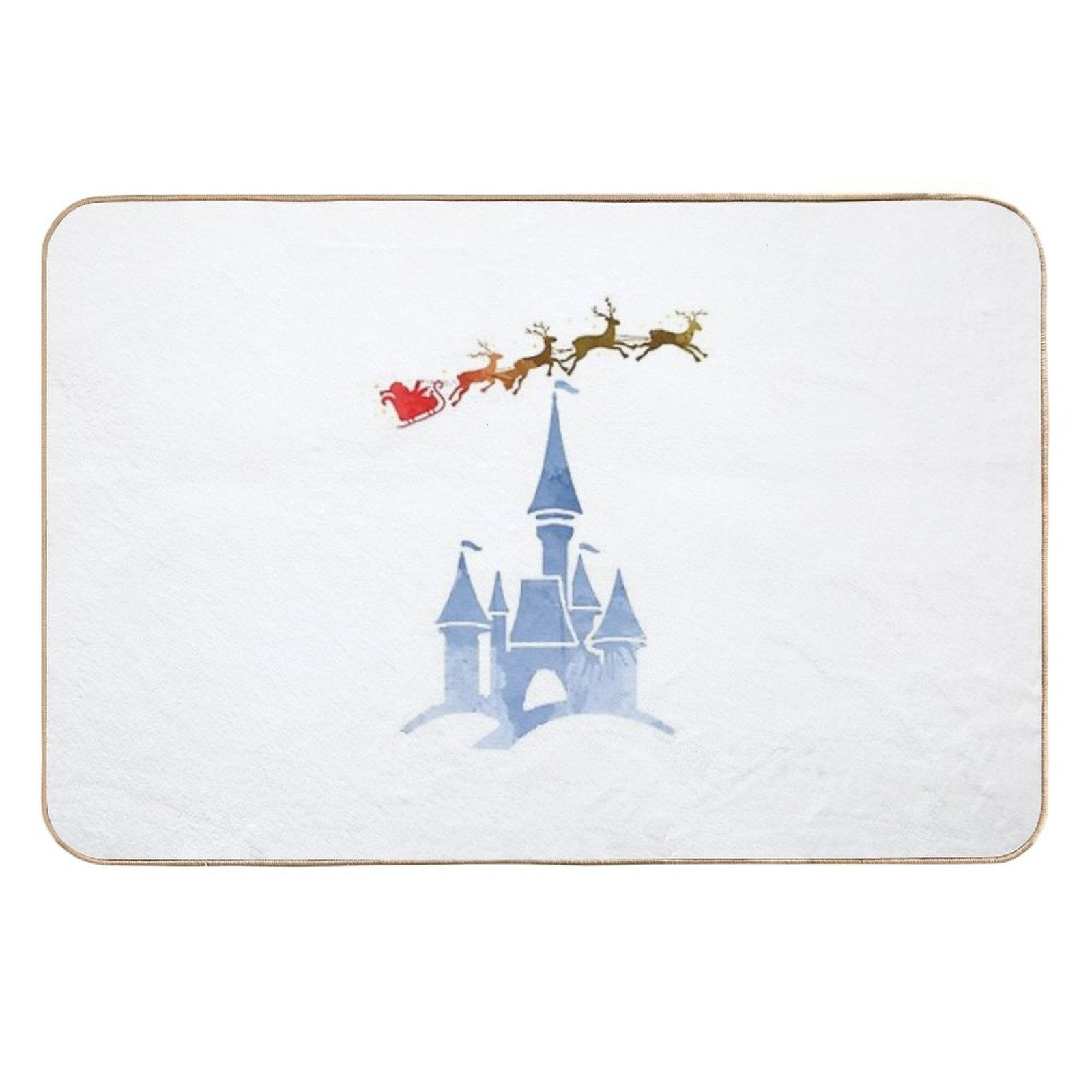 Christmas Castle Inspired Silhouette  Toxin-Free Bath Mat