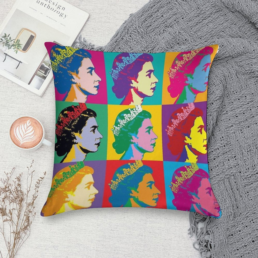 Elizabeth II X Long Live The Queen Soft Reinforced Edging Throw Pillow