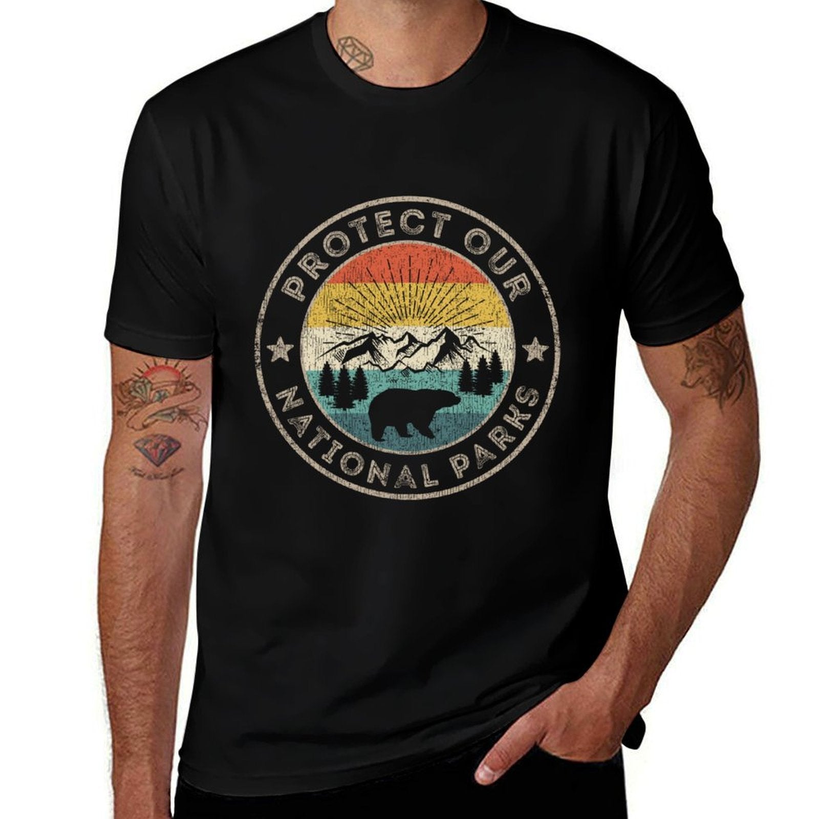 Protect Our National Parks Retro Hiking Comfortable T-Shirt