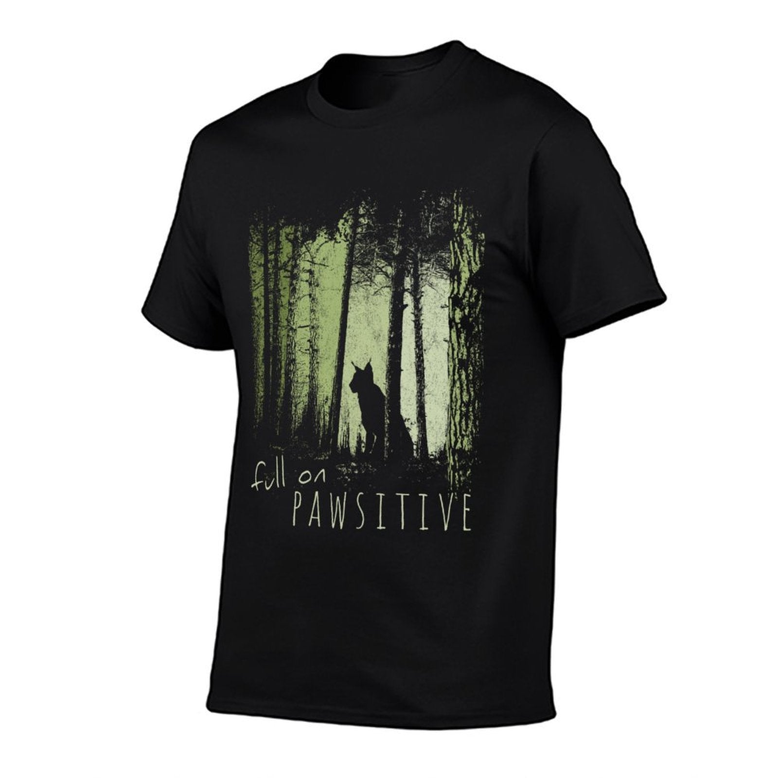 Full On Pawsitive! Lynx Wildcat Bobcat In Twilight Forest  Soft T-Shirt