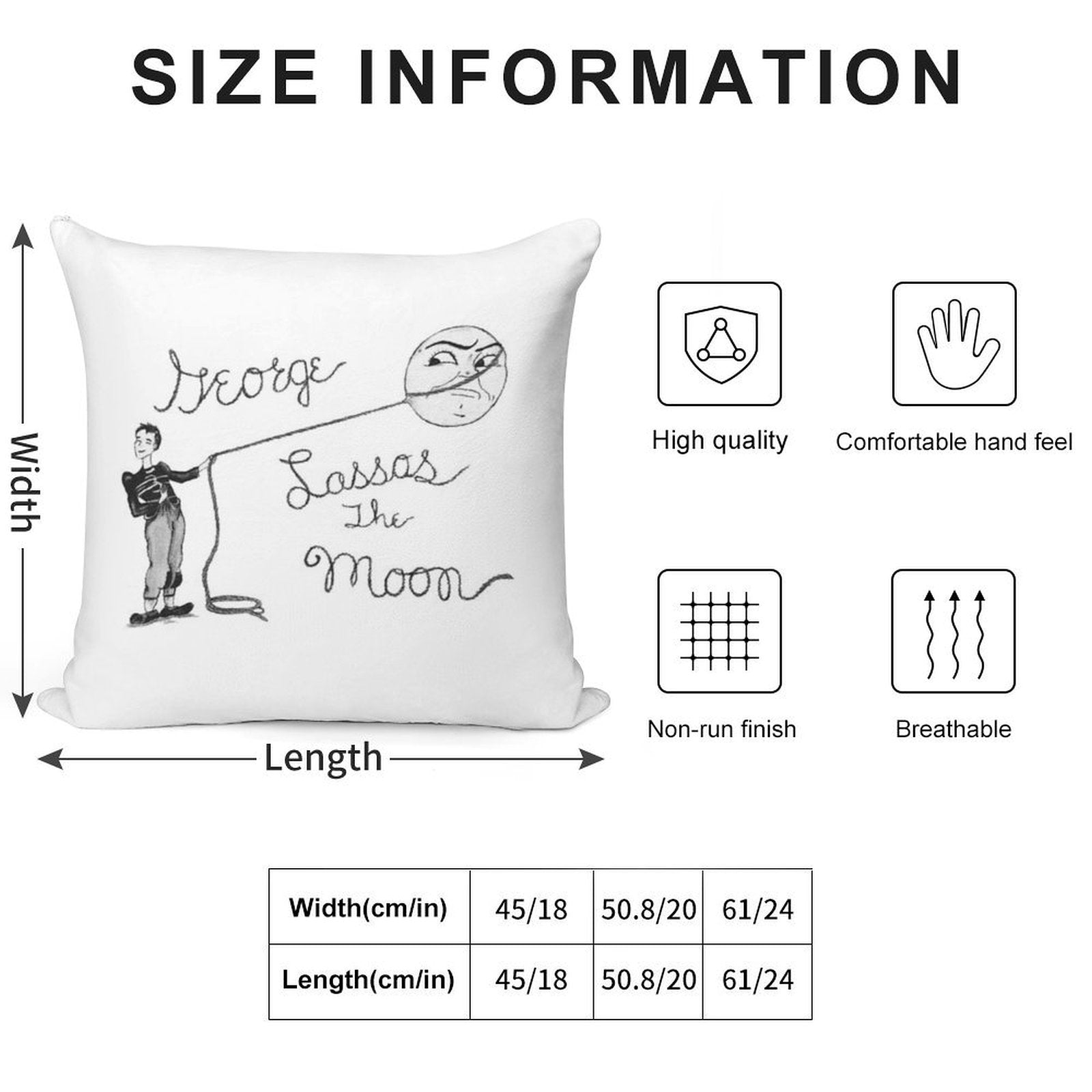 Moon Capture Soft Durable Construction Throw Pillow