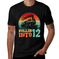 Rollin' Into 12 Train 12th Birthday Party Twelve Years Old  Tagless Design T-Shirt