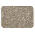 Beige Botanical Line Art  Fade-Resistant Bath Mat