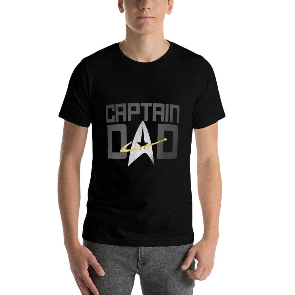 Star Trek The Next Generation Fathers Day Captain Dad  Slim-fit Cut T-Shirt