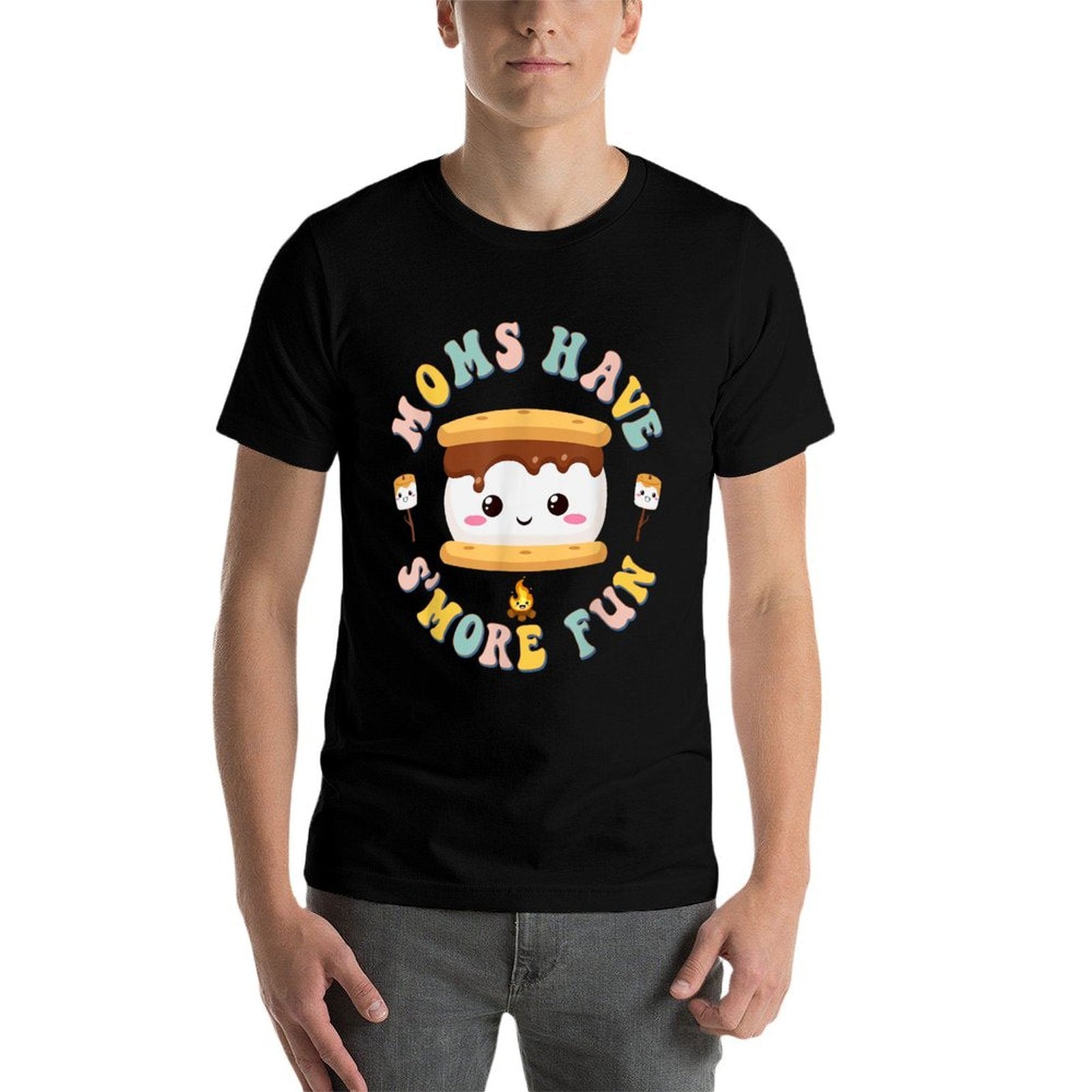 Mothers Camping Kawaii Smores Moms Have Smore Fun Camping  Breathable T-Shirt