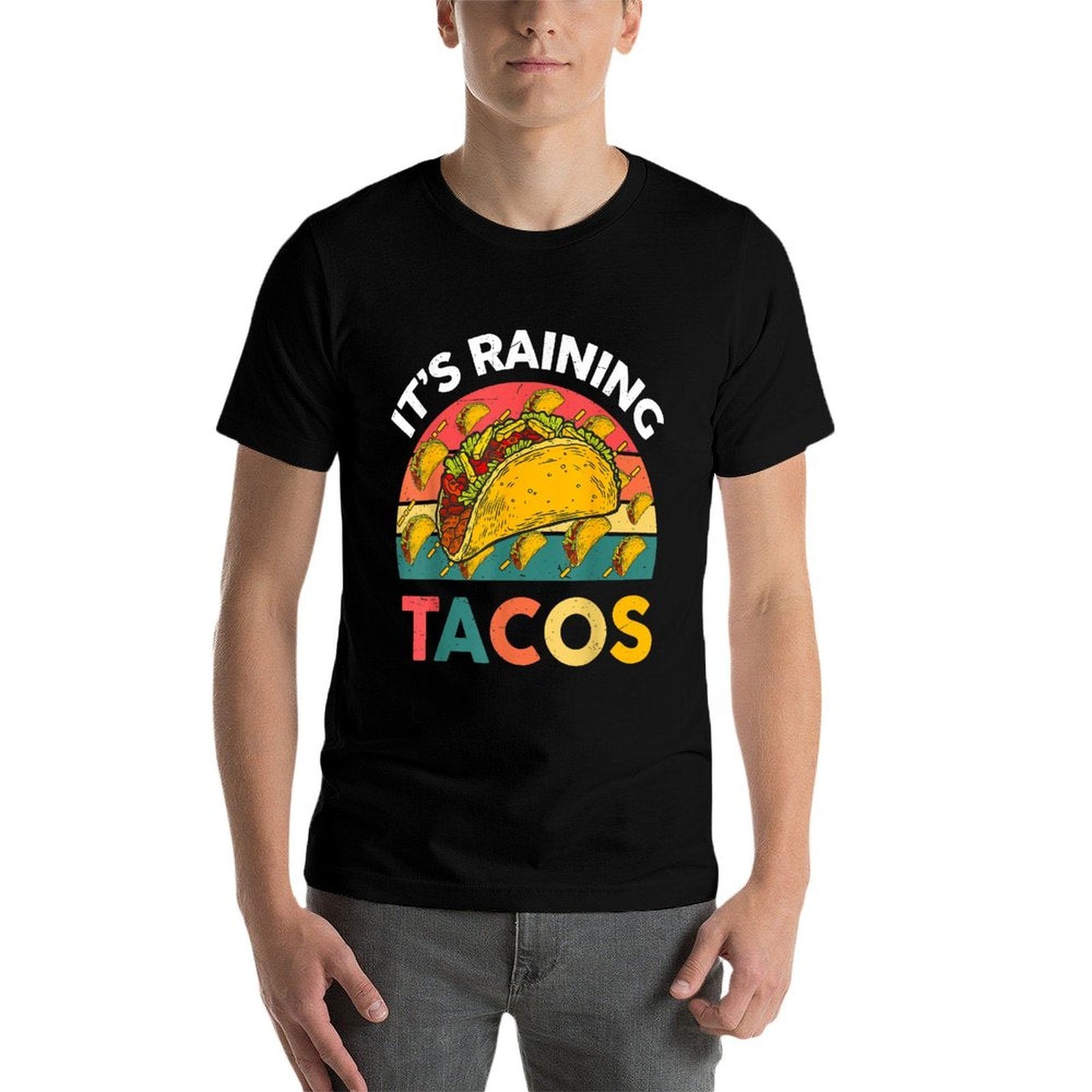 Its Raining Taco Kids Youth Toddler Funny Mexican Food  Oversized Silhouette T-Shirt
