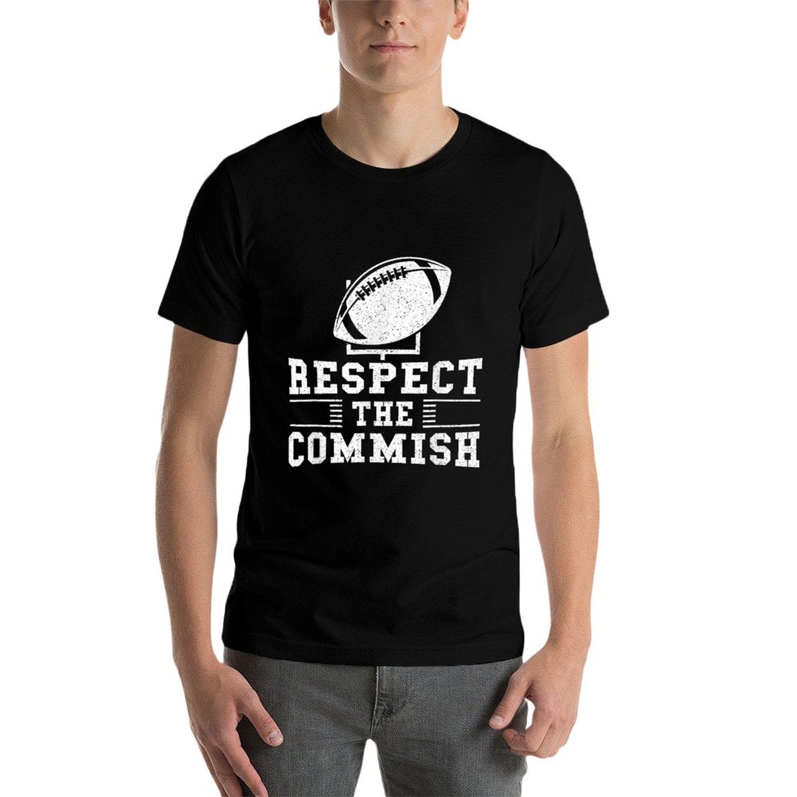 Respect The Commish - Fantasy Football Game Day Gift  Vintage-inspired T-Shirt