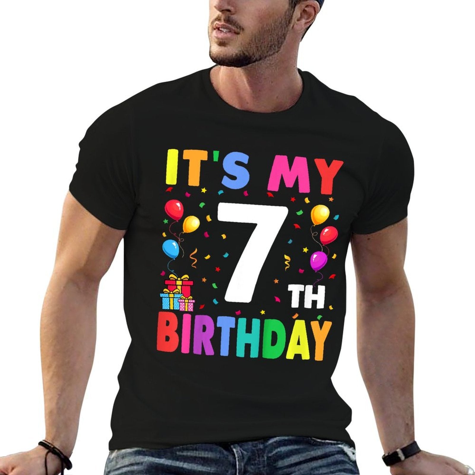 It's My 7th Birthday 7 Seven Happy Birthday Boys Or Girls  Classic T-Shirt