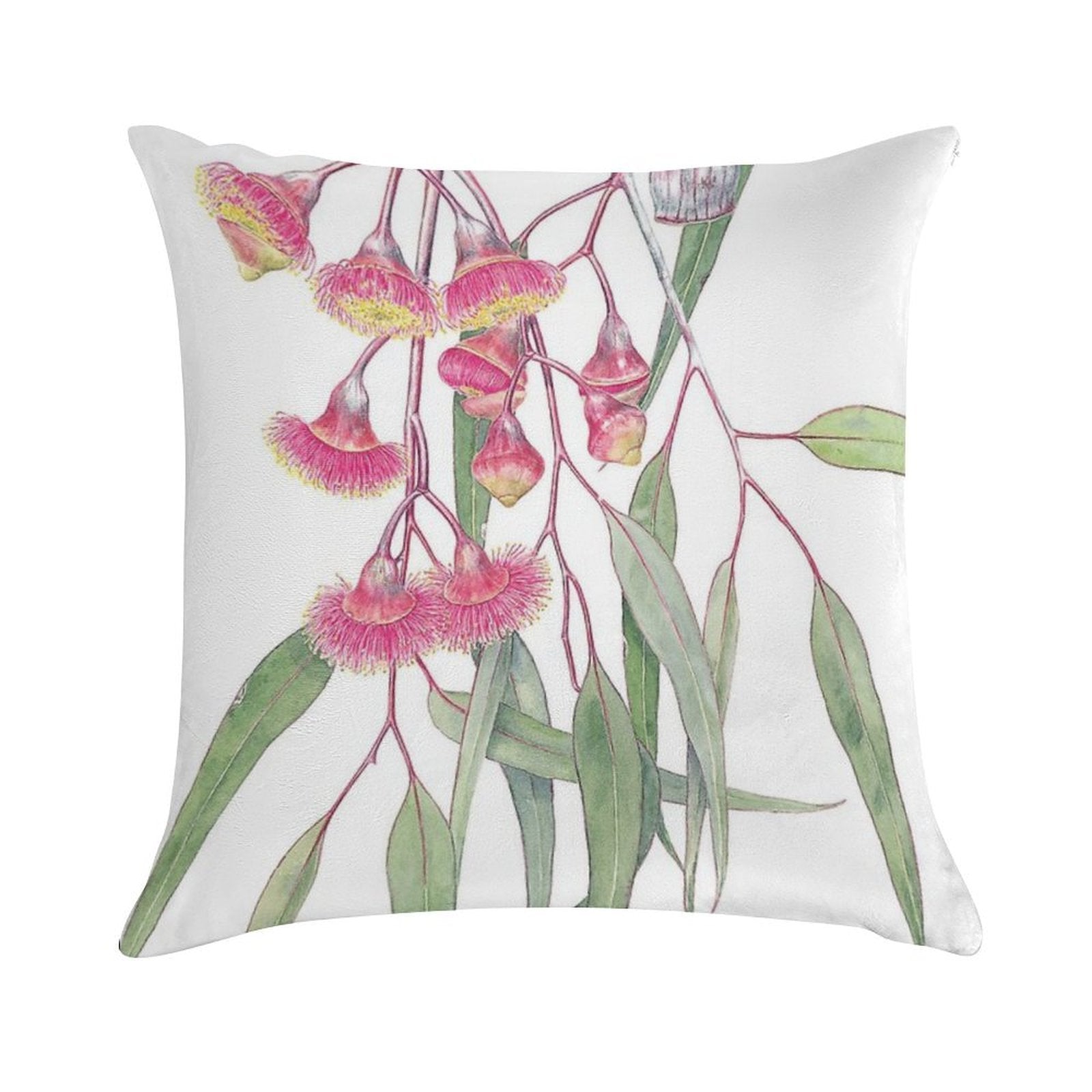 Eucalyptus Caesia Soft Short Plush Fabric Throw Pillow