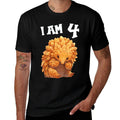Kids 4 Years Old 4 Birthday Pangolins Boy Girl Pangolin  Heathered Texture T-Shirt