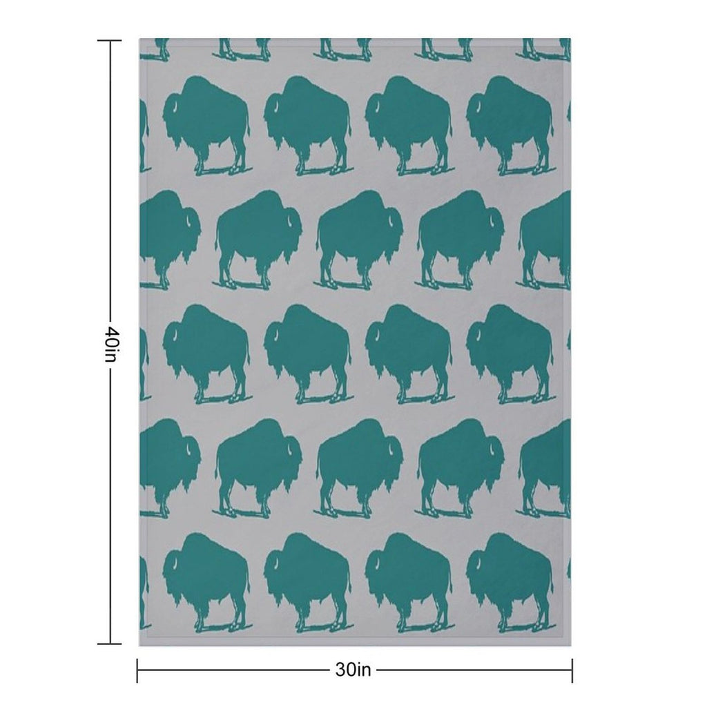 Buffalo Bison Pattern 226 Durable Throw Blanket