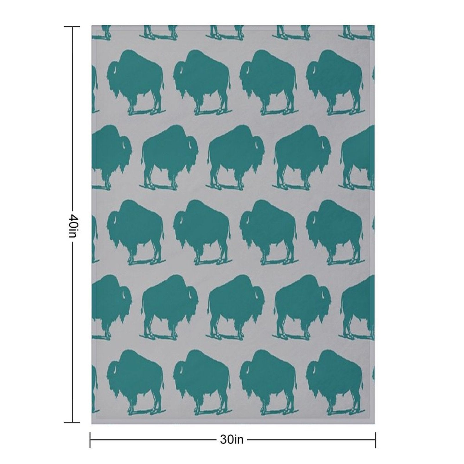 Buffalo Bison Pattern 226 Durable Throw Blanket