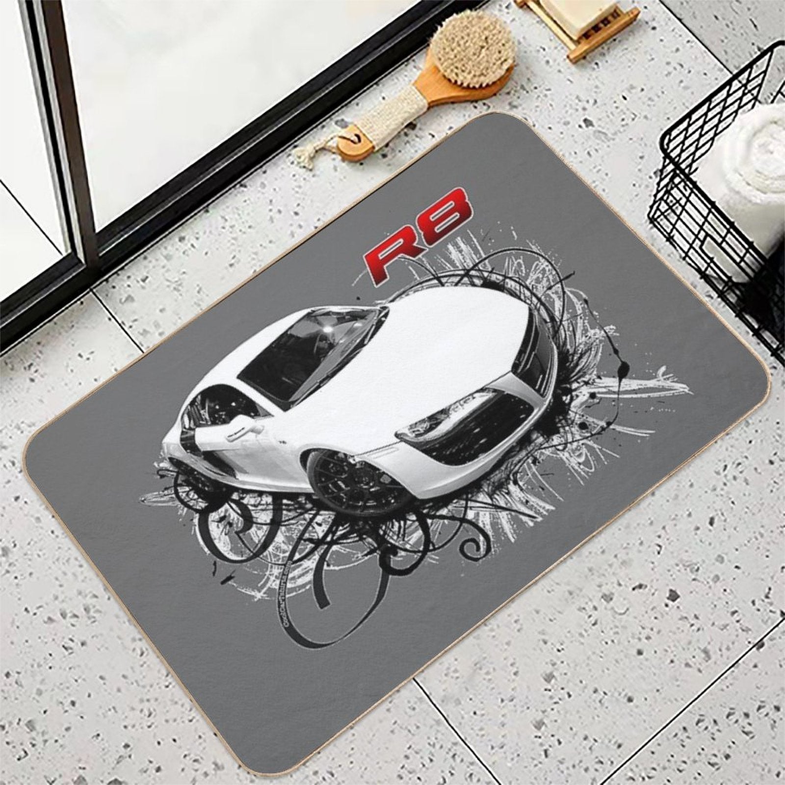 Audi R8 in Swirls  Odorless Bath Mat