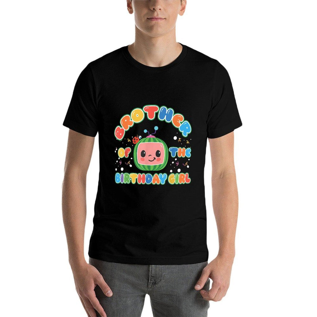 Brother Of The Birthday Girl Melon Family Matching Funny  Rolled Sleeves T-Shirt