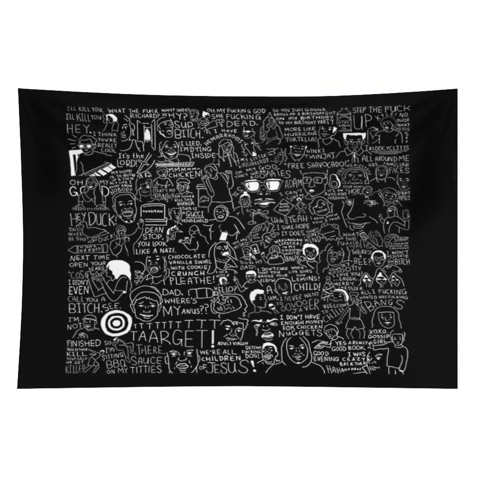 (INVERTED VERSION) An Ultimate Vine Compilation But Instead of A Video Its Just Terribly Drawn Tapestry