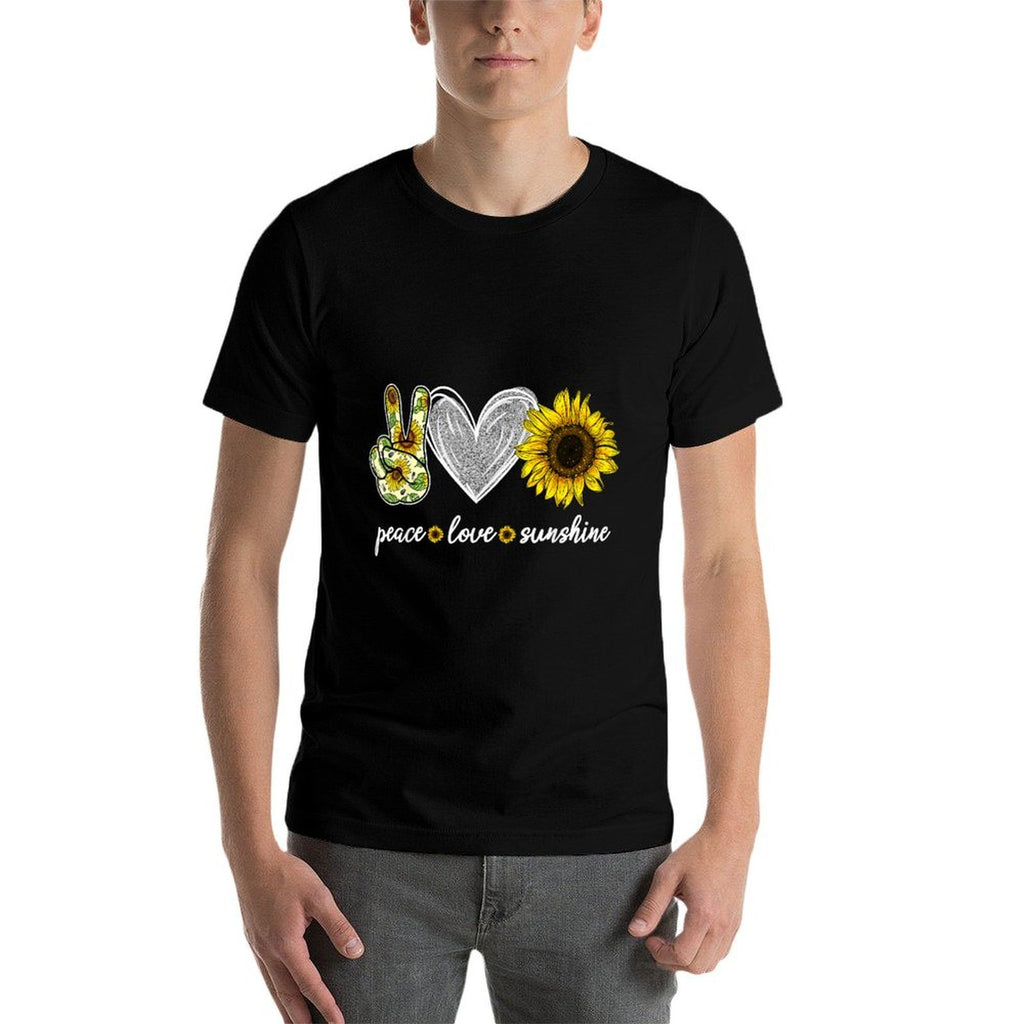 Peace Love Sunshine Sunflower Hippie Sunflower Lover Gifts  Eco-friendly Material T-Shirt