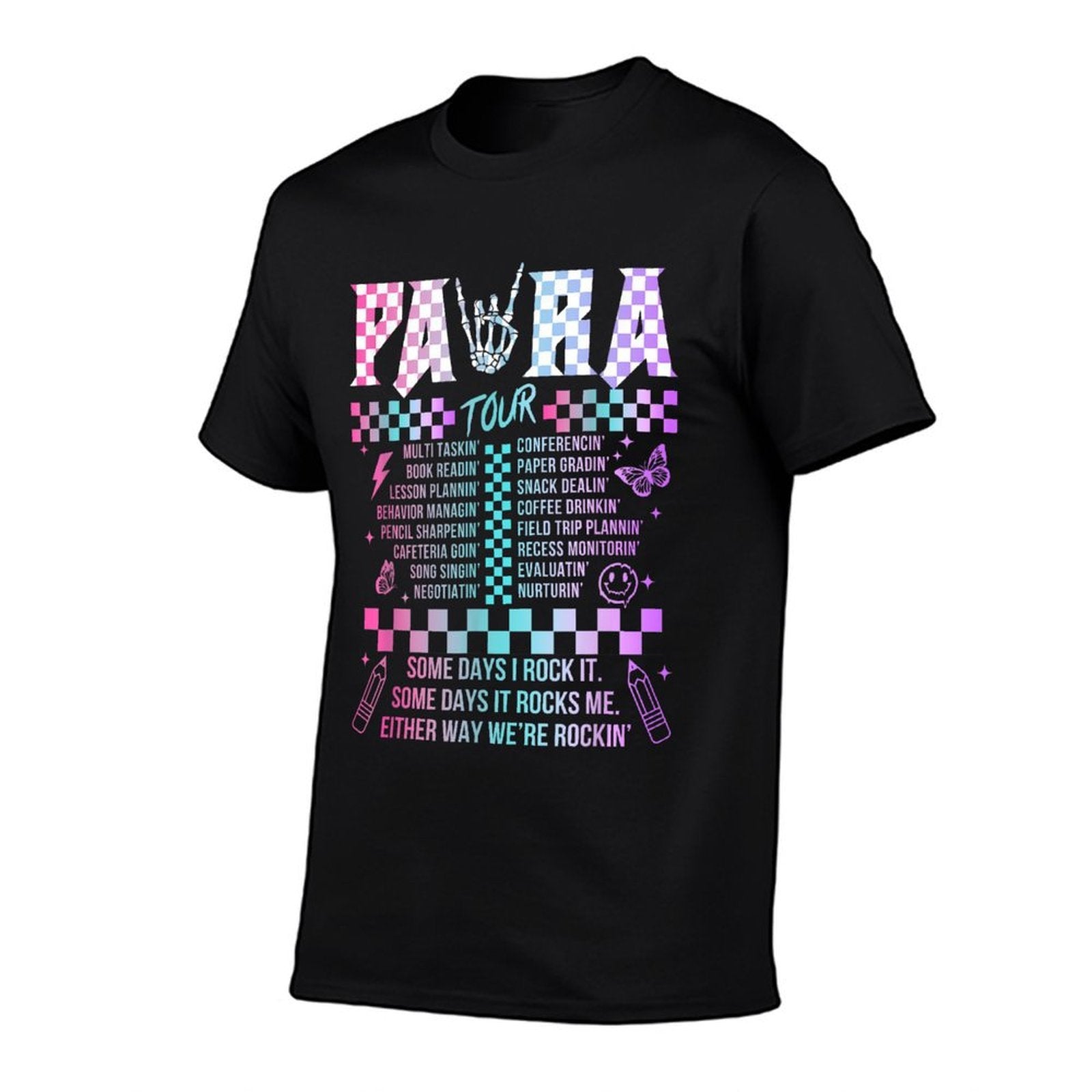 Para Some Days I Rock It Some Days It Rock Me Tour Para Life  Oversized Silhouette T-Shirt