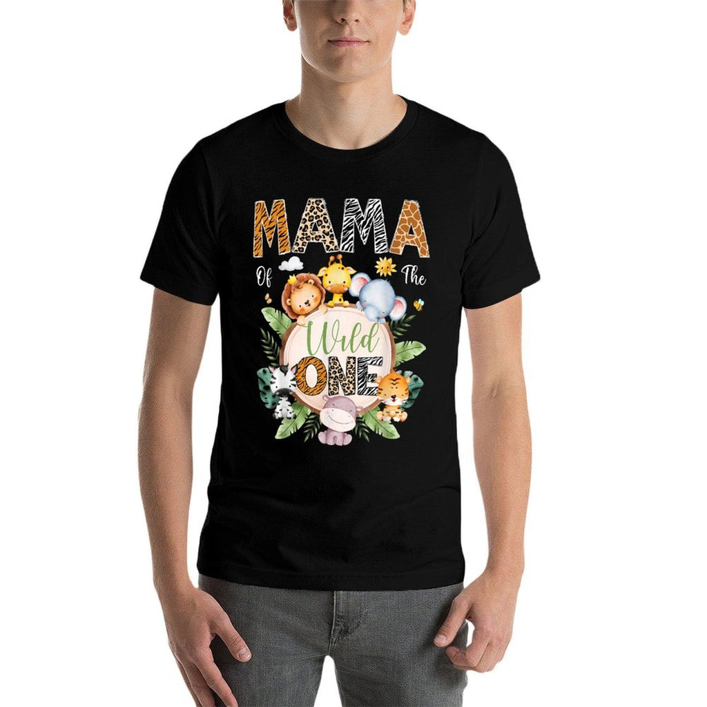 Mama Of The Wild One 1St Birthday Safari Jungle Animal  Durable T-Shirt