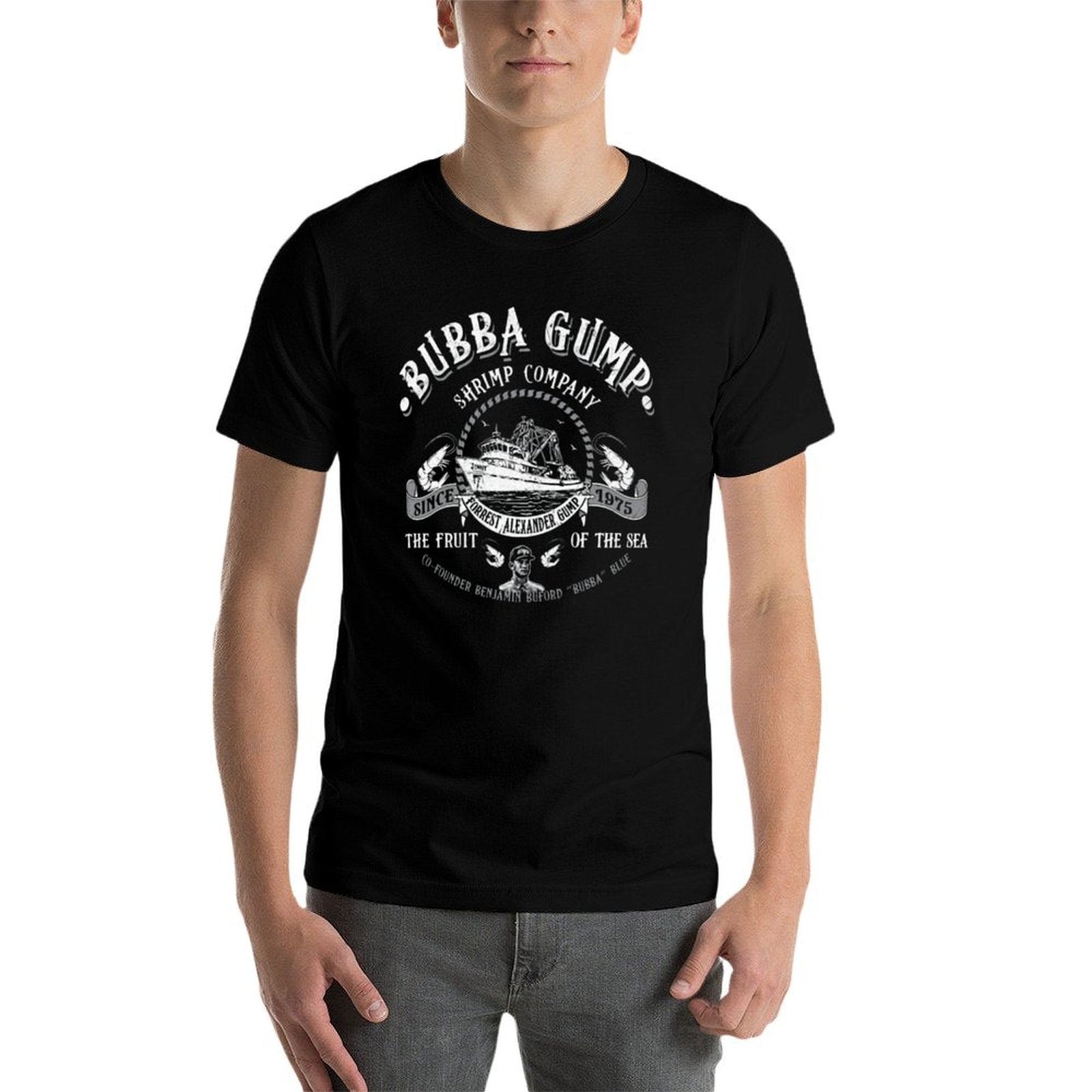 Bubba Gump Shrimp Co  Ribbed Collar T-Shirt