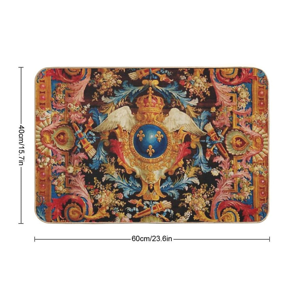 Louis XV Savonnerie French Carpet Print  Long-Lasting Bath Mat