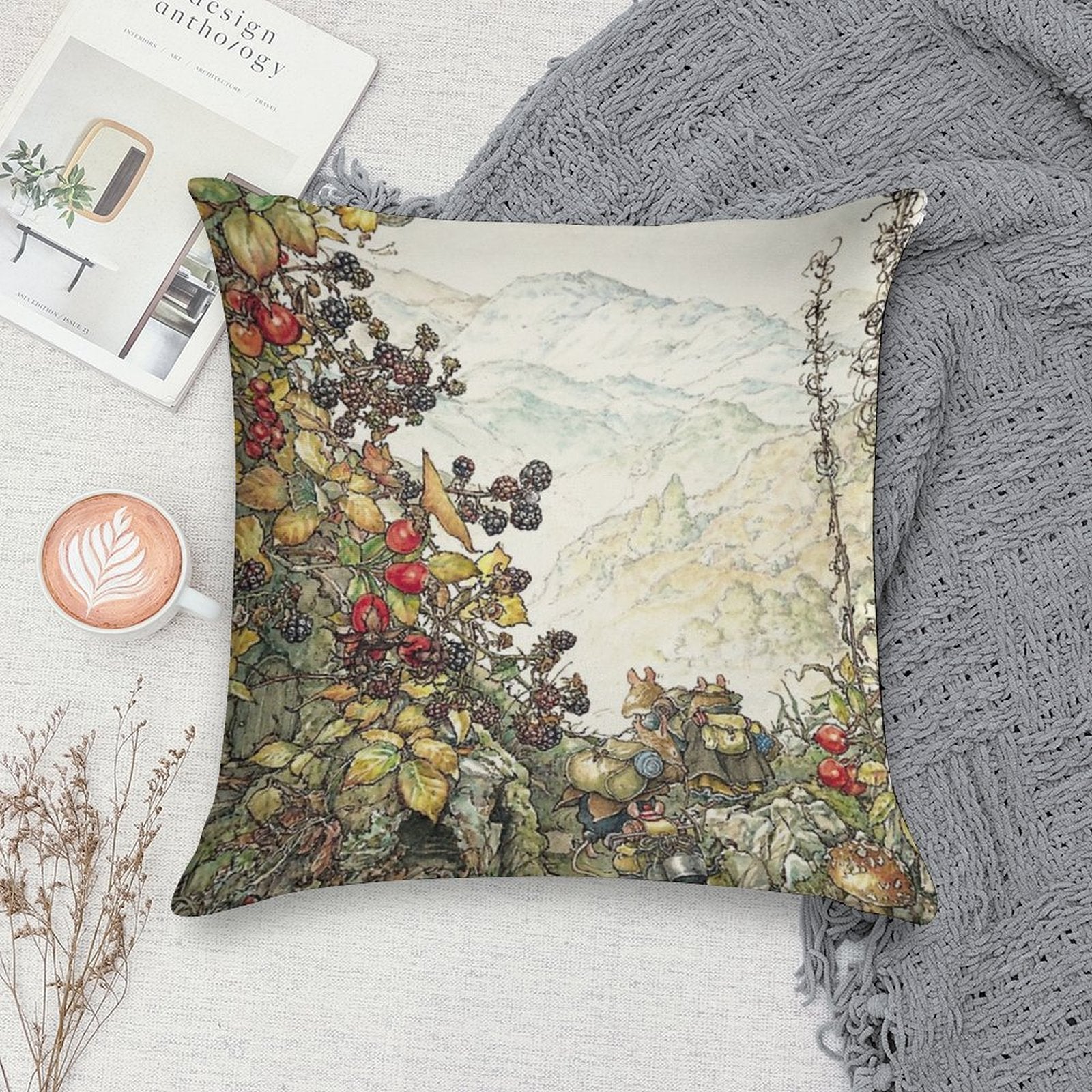 Walk to The High Hills Soft Multiple Sizes Throw Pillow