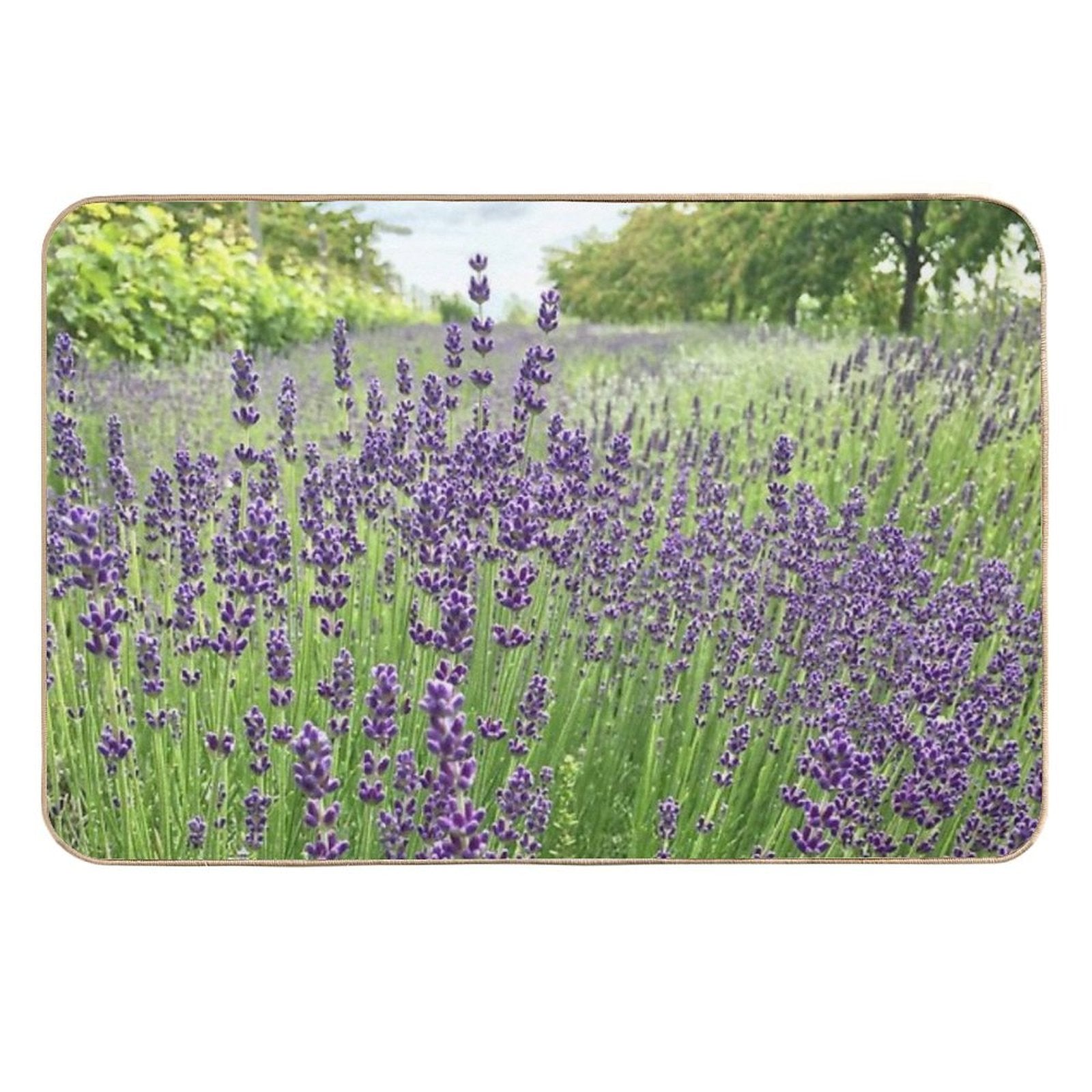 Lovely Lavender Fields  Dirt-Trapping Bath Mat