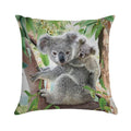 Koala Cuddles Soft Hidden Zipper Throw Pillow