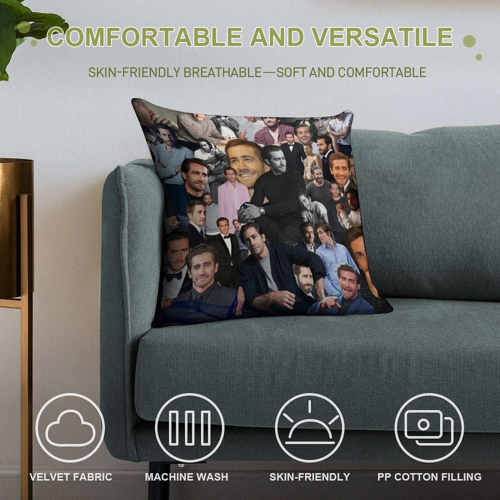Jake Gyllenhaal Soft Warmth Comfort Throw Pillow