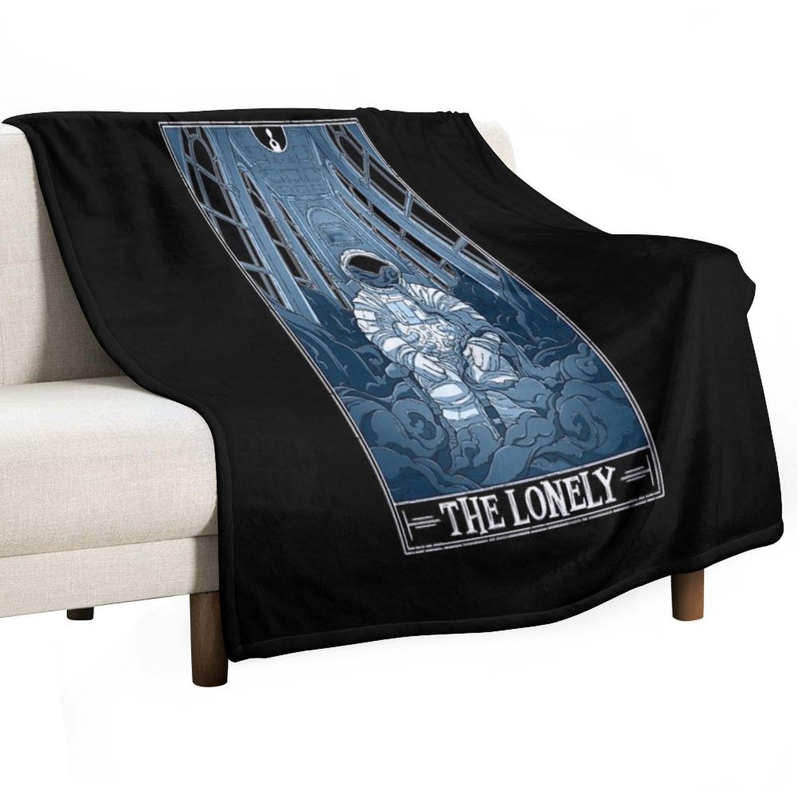 The Lonely Tarotesque - (Dark) Machine-washable Throw Blanket