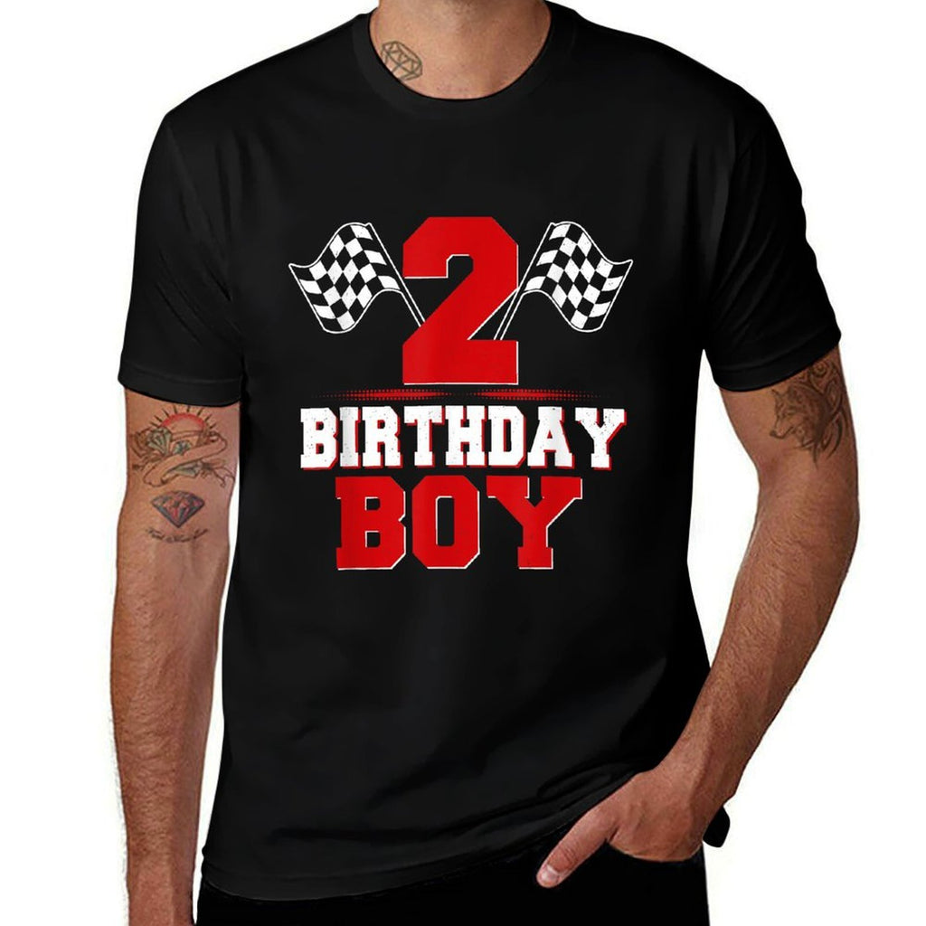 Race Car 2nd Birthday Boy 2 Toddler Racing Car Driver  Polyester Blend T-Shirt