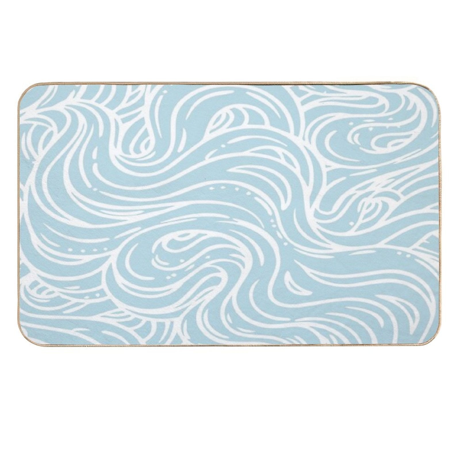 Cloudy Days Swirly Pattern  Long-Lasting Bath Mat