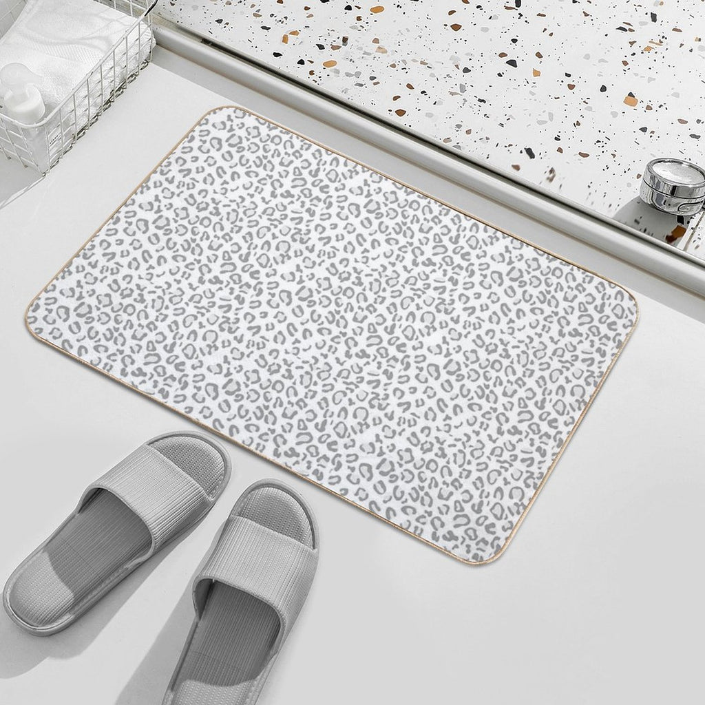 Gray Cheetah Print  Multi-Purpose Bath Mat