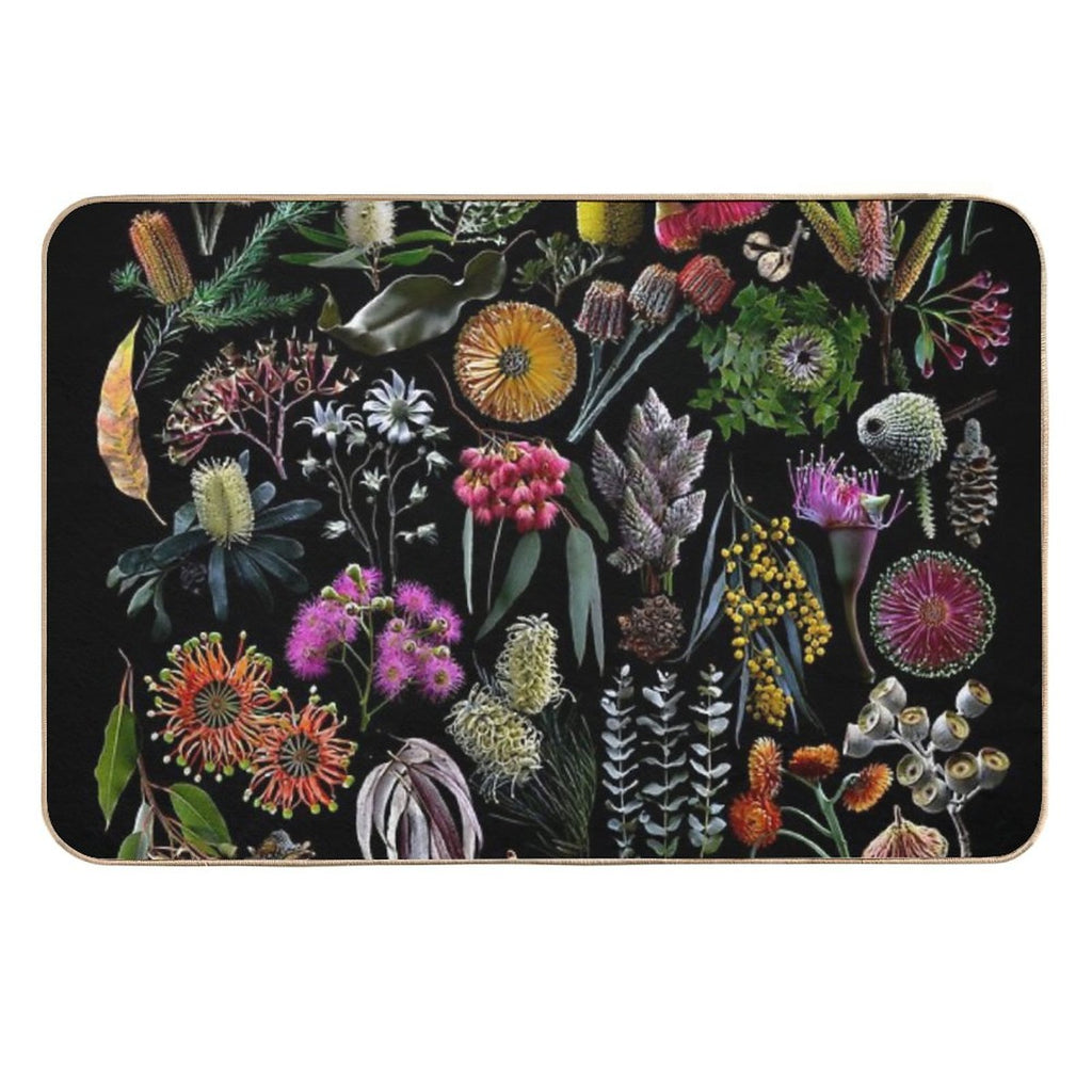 Wildflowers of Australia Photo Collage  Eco-Friendly Bath Mat