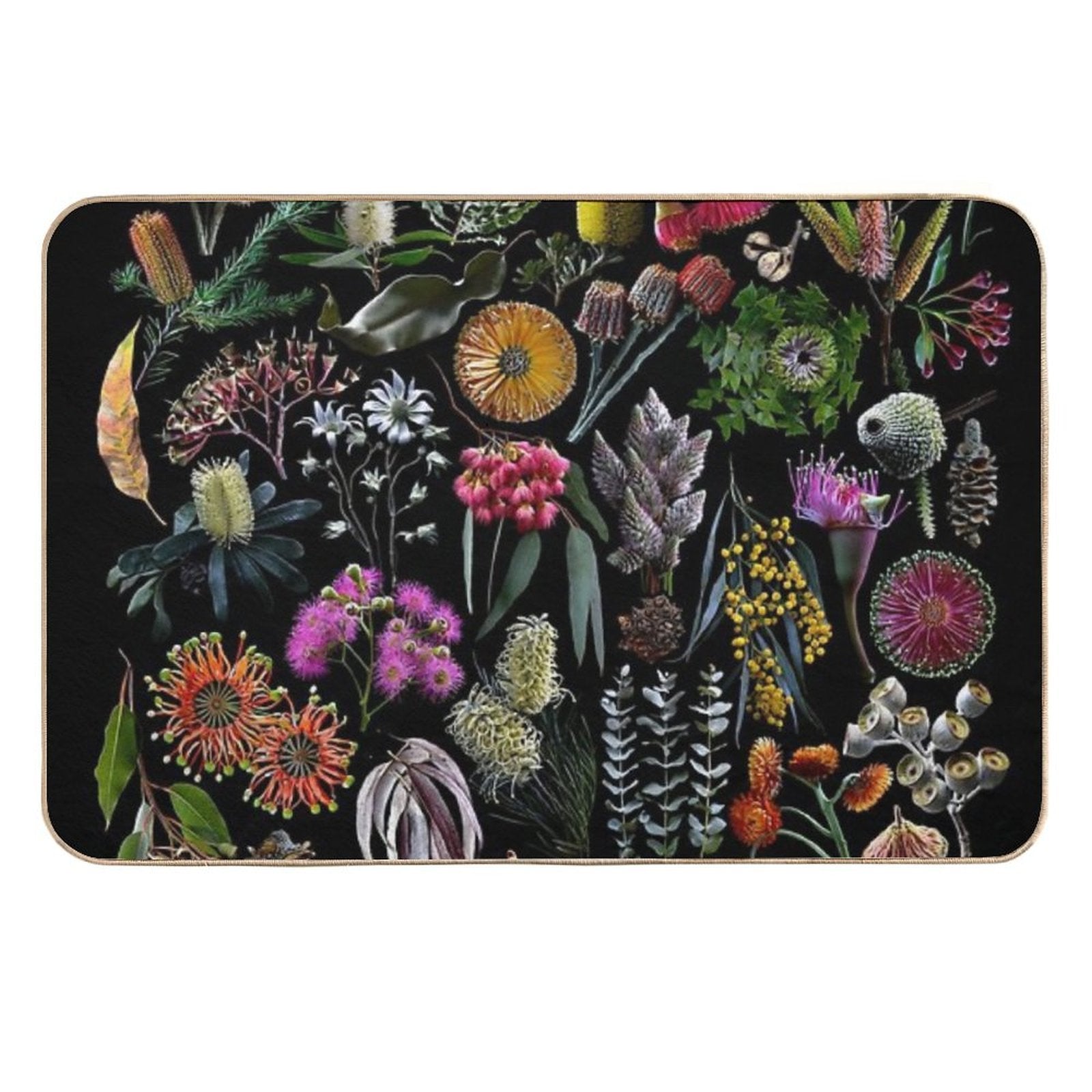 Wildflowers of Australia Photo Collage  Eco-Friendly Bath Mat