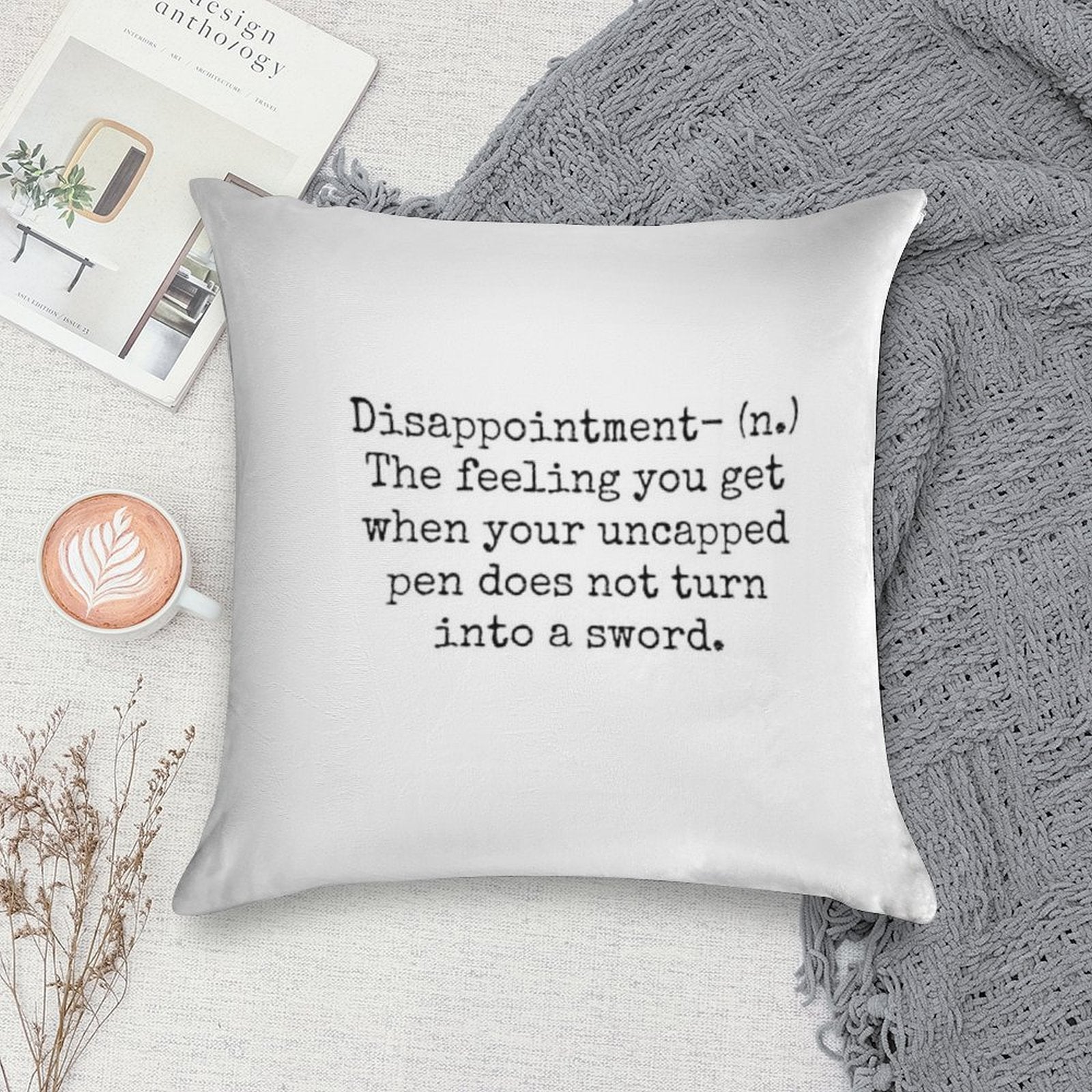 Percy Jackson Disappointment Soft Reinforced Edging Throw Pillow