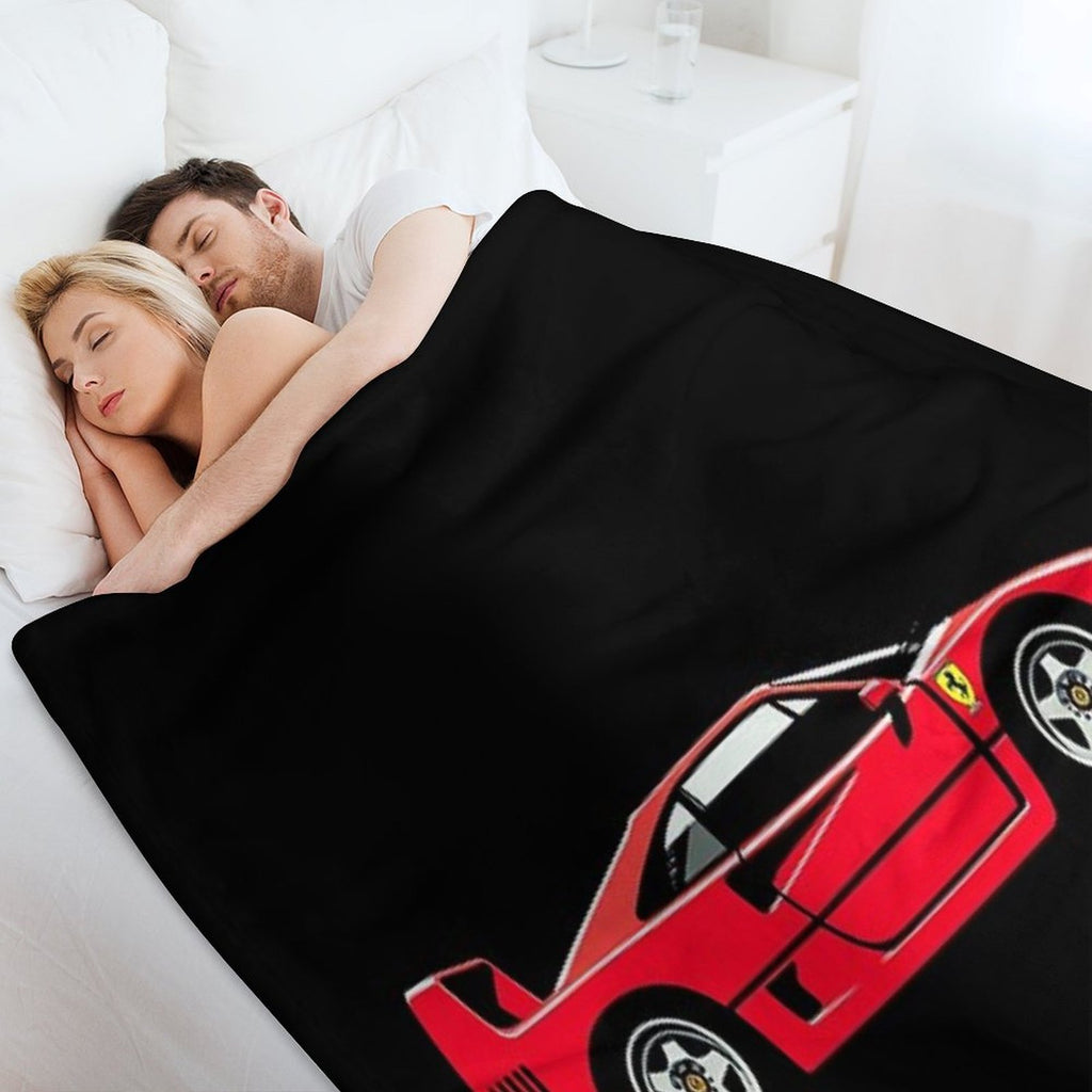 Red F40 Wrinkle-free Throw Blanket