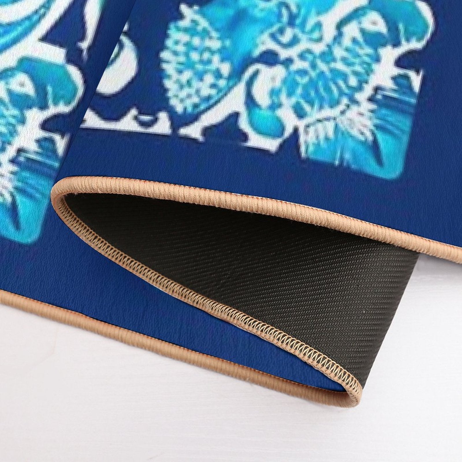 Bandana Inspired Drip  Stain-Proof Bath Mat